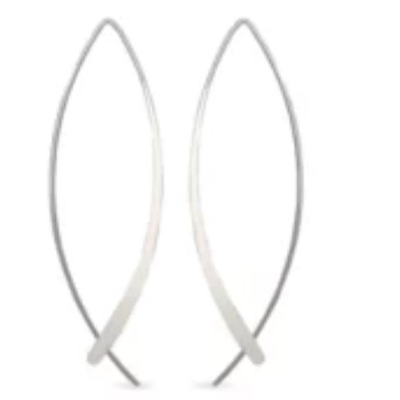 Sterling Silver Threader Style Drop Earrings 2.2" NWT - Picture 2 of 5